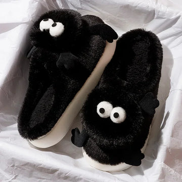 Winter Short Plush Warm Women Cute Cotton Slippers Indoor Home Casual Toe Wrap Fluffy Slides Men Anti Slip Autumn Soft Shoes