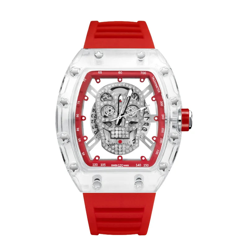 2025 New Luxury Men’s Quartz Wristwatches Fashion Trend Automatic Watch Waterproof Male Watches Luminous Transparent Strap
