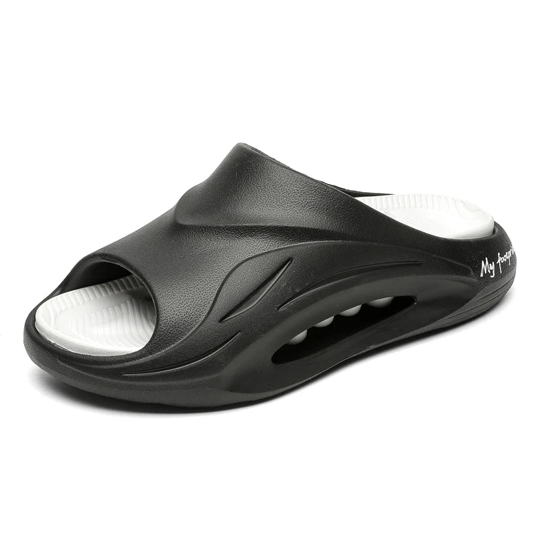 2025 New Men's Slippers Outdoor Indoor Beach Sandals Comfortable Soft Slides Flip-flops Men Women Bathroom  Shoes Home Slippers