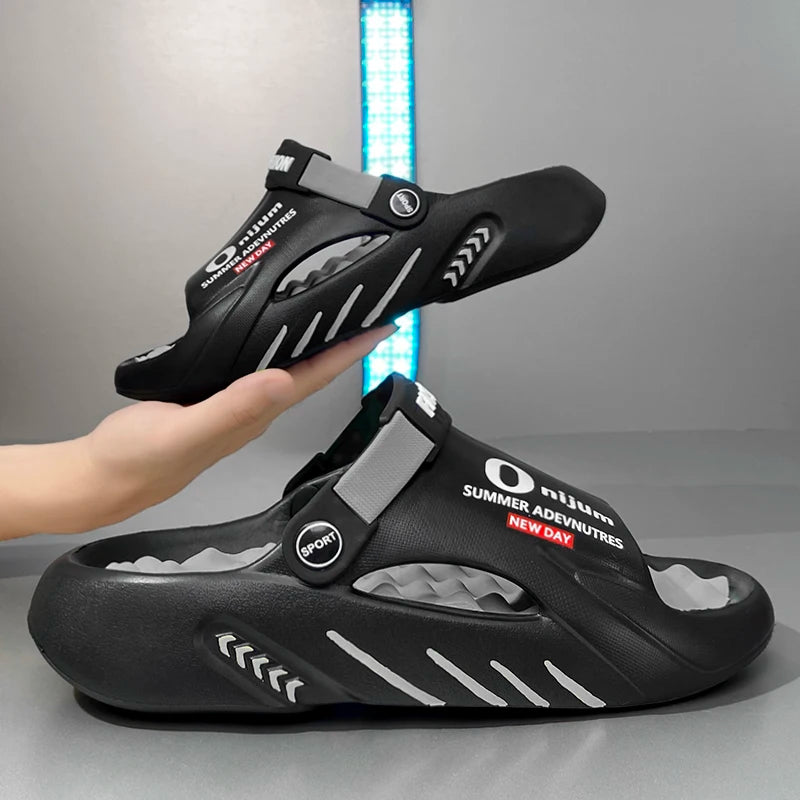 2025 Men's Massage Slippers Indoor Outdoor Sandals Beach Casual Shoes Comfortable Slides Men Women Home Slippers Big Size 46 47