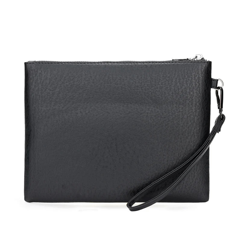 Fashion Business Men Handbag High Quality PU Leather Male Day Clutch Phone Bag Casual Men's Cardholder Case Money Pouch Bag