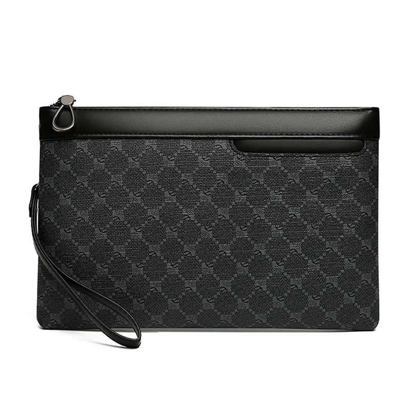 Luxury Design Business Men Day Clutch Bag Durable Soft PU Leather Money Pouch Bag Fashion Male Cardholder Case Phone Handbags