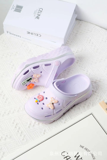 Women Platform Sandals 2024 Summer Soft Thick Sole Diy Clogs Garden Shoes Woman Closed Toe Non-Slip Beach Slides Sandals