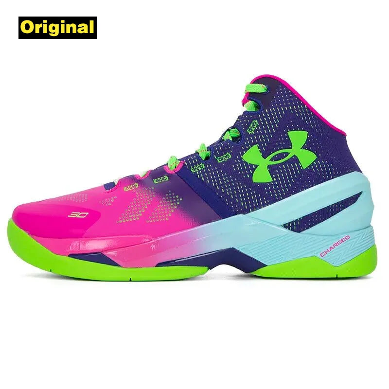 Under Armour men's shoes 2024 fall new fashion Curry sneakers actual training breathable basketball shoes 3026052-600