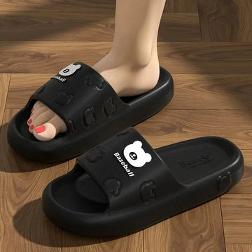 Summer Ultra Soft Silicone Slippers Home Use Men Women's Couple Style Anti-Slip Deodorant Free Silent Stepping Feeling Slippers