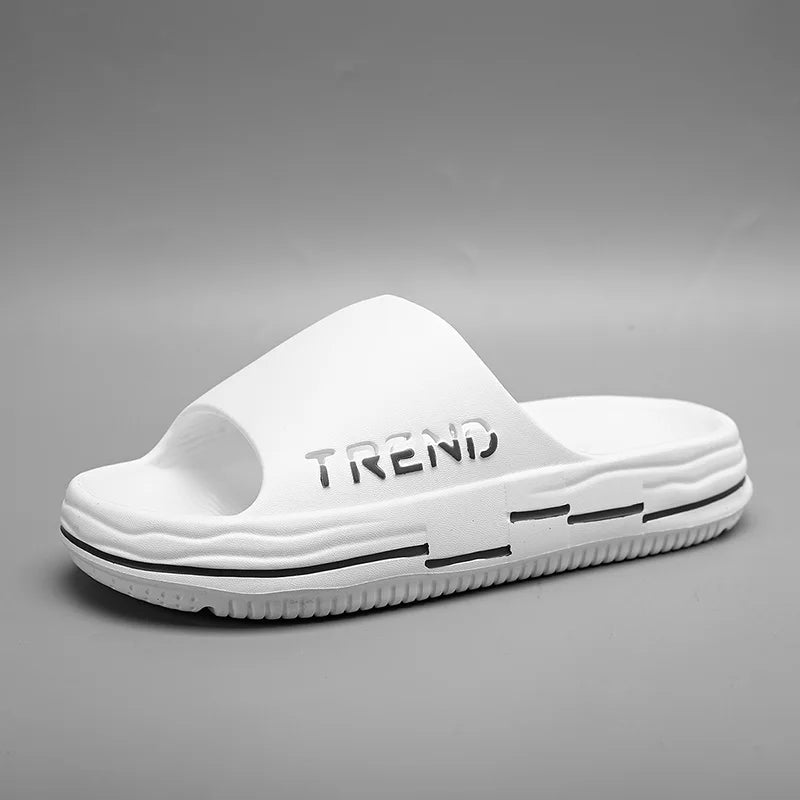 2023 Trend Men Slippers Outdoor Sandals Beach Soft Thick Sole Slides Men Casual Shoes Mens Flip-flops Indoor Home Slippers Slide