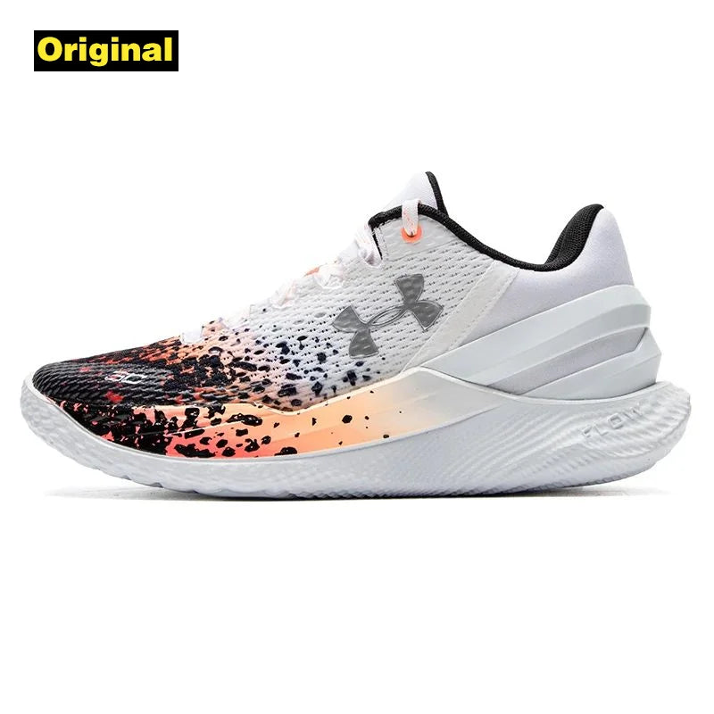 Under Armour men's and women's shoes 2024 fall new combat training shoes leisure library 2 basketball shoes 3026277-100
