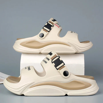 2025 New Men's Outdoor Sandals Slippers Beach Comfortable Thick Soft Clogs Men Casual Shoes Garden Shoes Men Women Beach Sandals