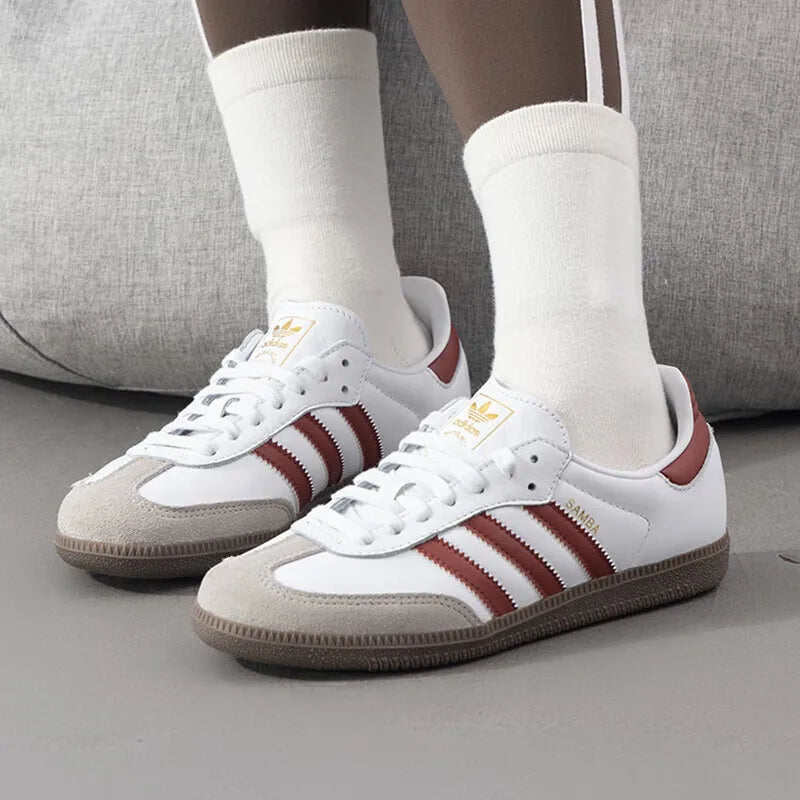 Adidas clover men's and women's shoes 2024 winter new retro trend wear-resistant lightweight board shoes casual shoes JH8798