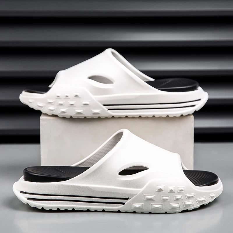 2024 Men Slippers Indoor Outdoor Sandals Beach Soft Sole Slides Design Mens Casual Shoes Mens Flip-flops Home Slippers Sandals