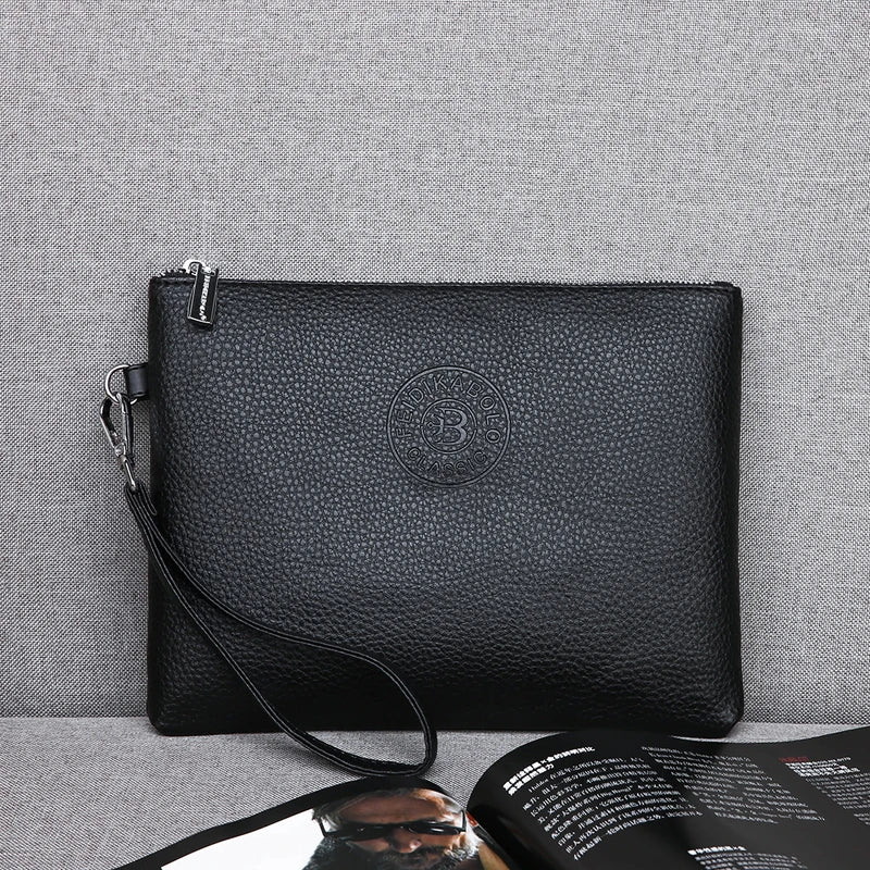 Fashion Soft PU Leather Men's Clutch Bag Casual Business Men Day Clutch High Quality Male Leather Money Handbag Phone Bag