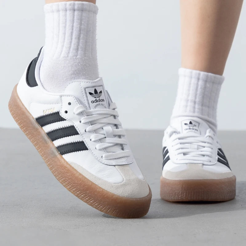 Adidas clover women's shoes 2024 Winter sports shoes retro fashion T head shoes outdoor low top board shoes casual shoes JI1349