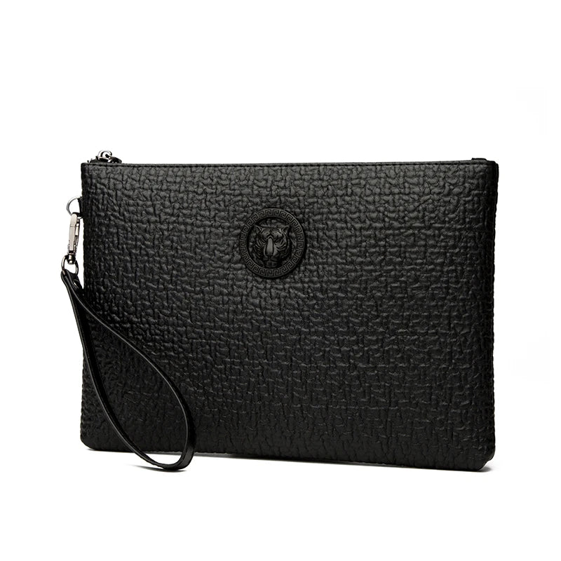 Fashion Business Men Day Clutch Bag Durable PU Leather Male Money Handbag Casual Men's Cardholder Case Phone Bag