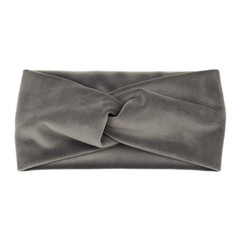 Velvet twisted elastic yoga headband  washing face and makeup  headband