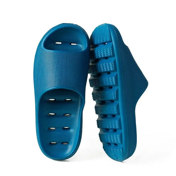 Thick Bottom Bathroom Slippers For Men Women Summer Home Use Indoor Soft Base Quick Dry Water Leakage Cold Slippers