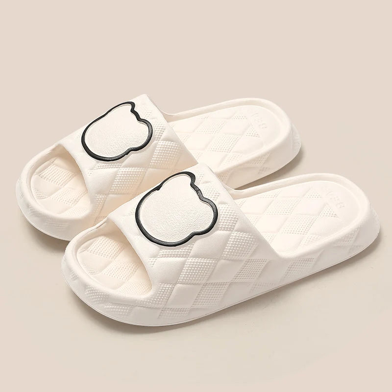 Summer Slippers Female Male Cute Cartoon Printing Soft Sole Indoor Home Floor Slides Non-slip Men Outdoors Beach Slip-on Sandals
