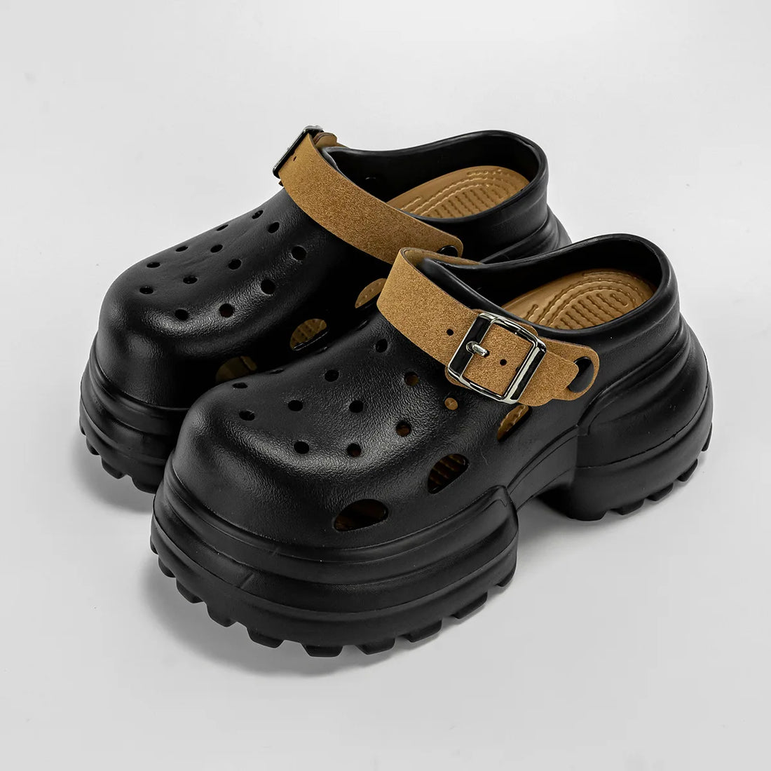 Women's Clogs 2025 New 10CM Anti-slip Sandals Thick Bottom EVA Slippers Beach Shoes Outdoor Comfort Height Increasing Shoes