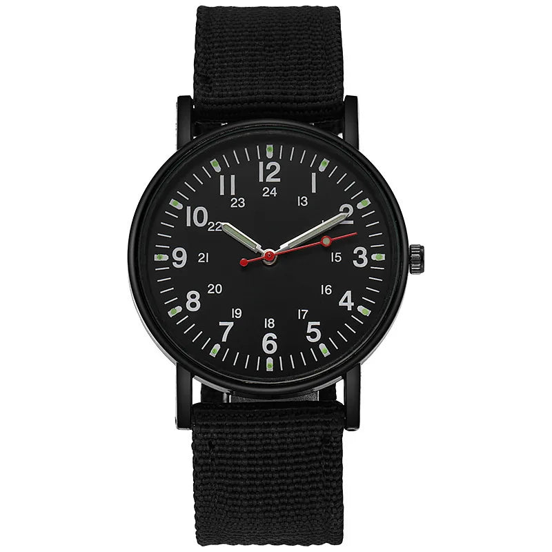 Multifunction Military Men's Green Quartz Watch Casual Fabric Strap Men Watches   Fashion Sports Students Wrist Watch for Man
