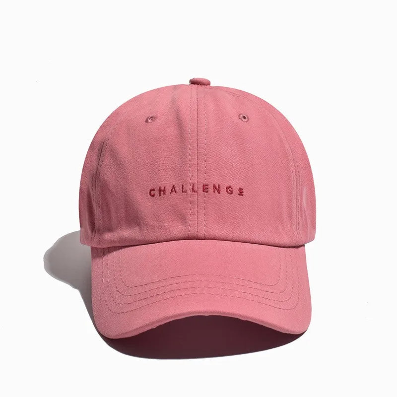 Casual Unisex Letter Cotton Baseball Cap Snapback Sports Outdoor Ponytail Cap Women Men CHALLENGE Hip Hop Hats Streetwear
