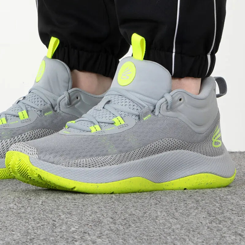 Under Armour men's shoes 2025 new fashion trend fitness training comfortable wear light sports basketball shoes 3024719-104