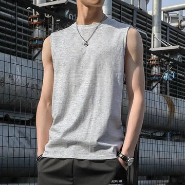 Loose Breathable Muscle T-Shirt Sleeveless Training Tank Top for Fitness Brothers Summer New Korean Style Sportswear