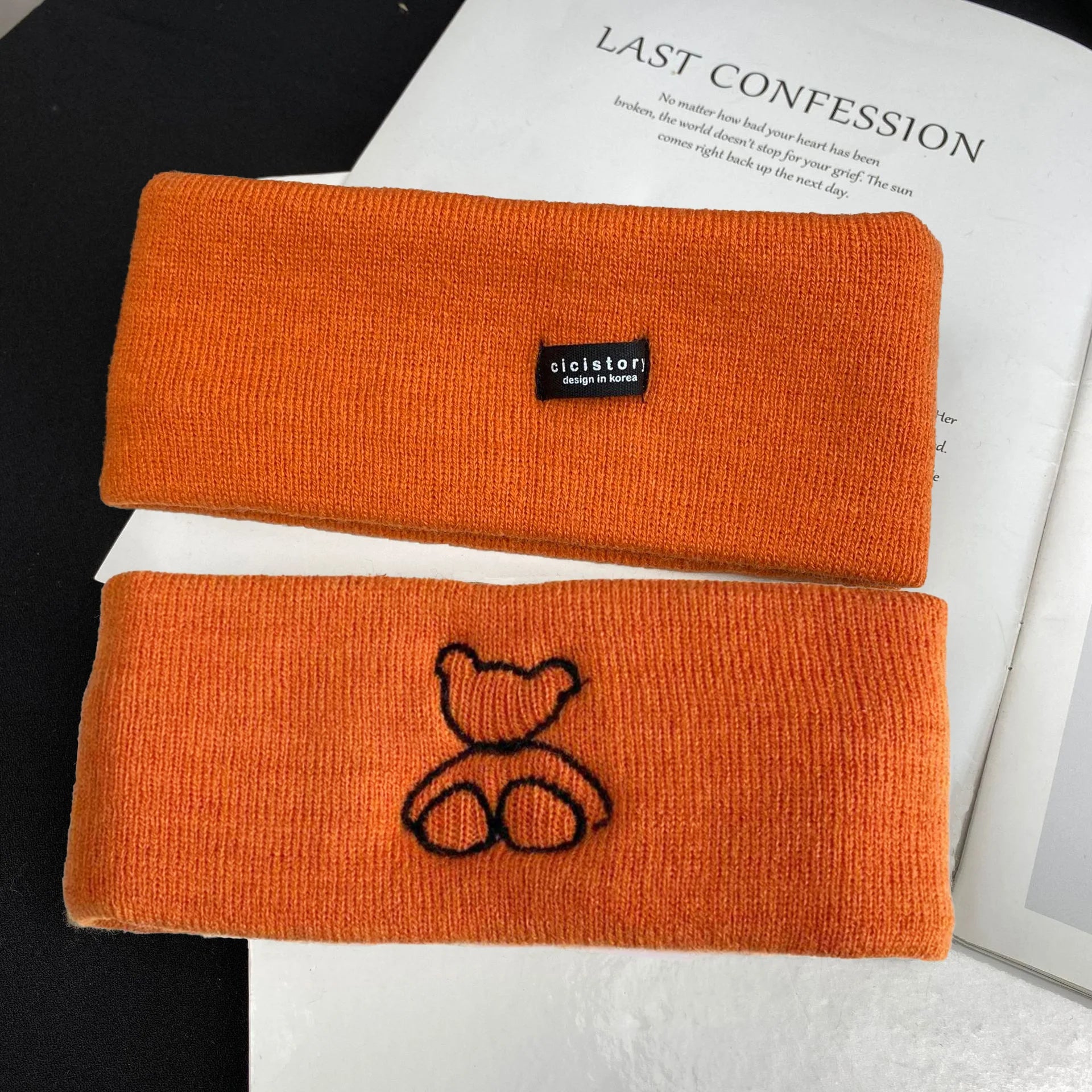 Autumn and winter high stretch knitted yoga headband face wash headband, hair tie outdoor warm headband