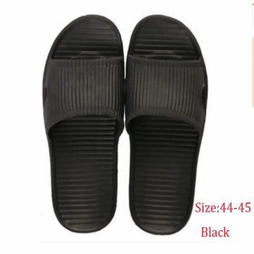Rubber Stripe Shower Bathroom Slippers Men's Flip-flops Women's Slippers Sandals Summer Shoes