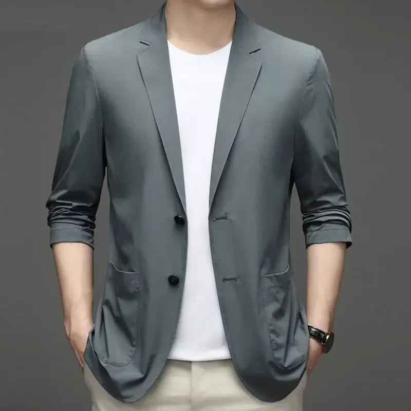 2024 Korean Trendy Men's Suit Top Casual Western-style Loose-fit Hong Kong Style Jacket For Spring Autumn Versatile