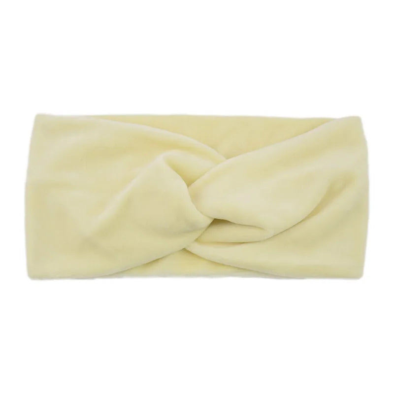 Velvet twisted elastic yoga headband  washing face and makeup  headband