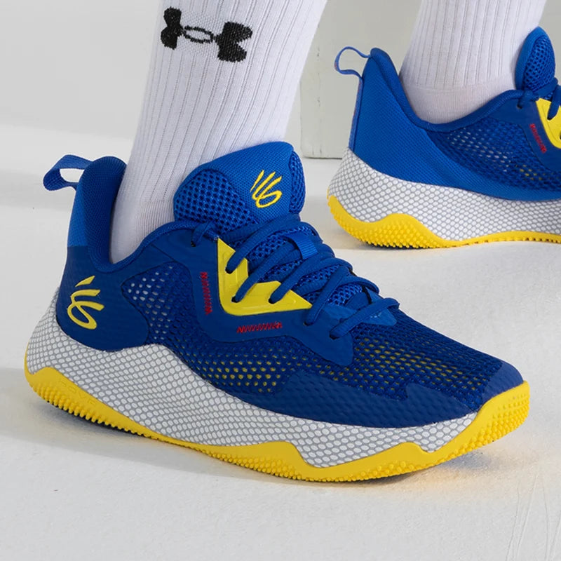 Under Armour men's shoes 2025 spring new comfortable breathable fashion combat training basketball shoes tide 3026275-400