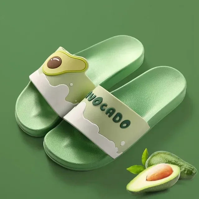 Women's Home Slipper Cute Fruit Sandals Summer Flip Flops Beach  antiskid Casual outdoors slippers Female Thick bottom slippers