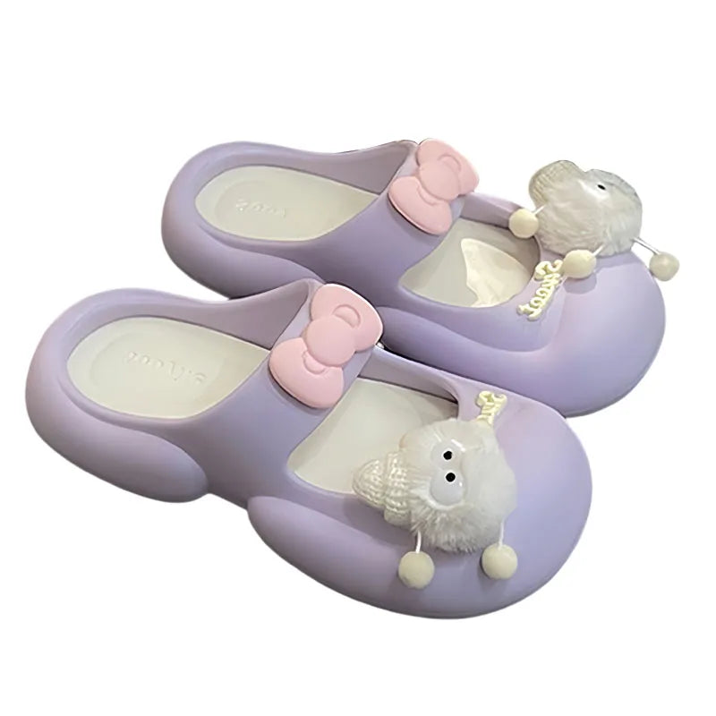 Cute Fairy  Slippers for Women's Summer Outer-Wear Thick-Soled Clogs Shoes Sandals For The Beach
