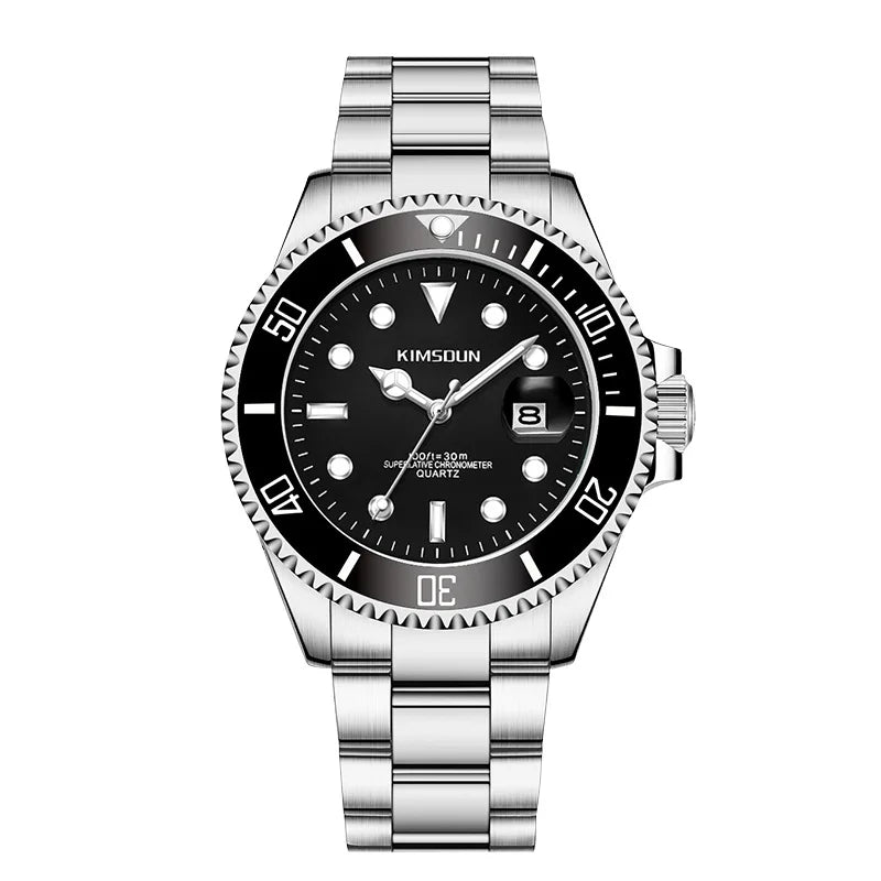 KIMSDUN Quartz Watch Men's Wrist Watches Waterproof Steel Belt  Luxury Men's Watch Fashion & Casual Watch for Man