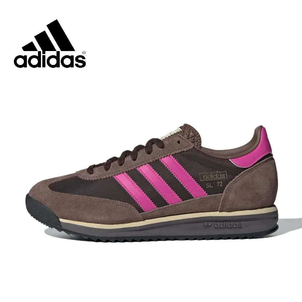 Adidas SL 72 RS Thin Sole Men's and Women's Sneakers Winter Lightweight Comfortable Casual Shoes Retro Classic Sneakers Gray Bla