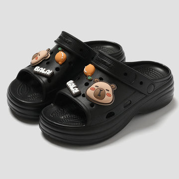 QYCKABY Cute Sandals Waterproof Slippers Women's Shoes Summer Outdoor Slides Soft Sole Garden Shoes Indoor Nursing Clogs Sandals