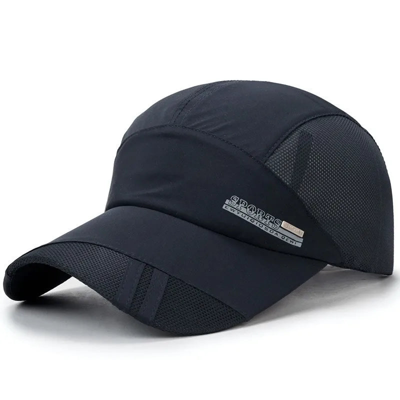 Outdoor Black Waterproof Quick Dry Hats for Men Women Sport Golf Fishing Hat Adjustable Summer Unisex Baseball Cap