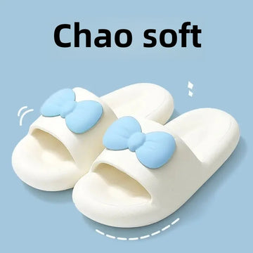 Couples Summer Thick Bottom Outdoor Bath Slippers Women's Soft Cute Bear Anti-Slip Shower Slippers Sweet Style PVC Material