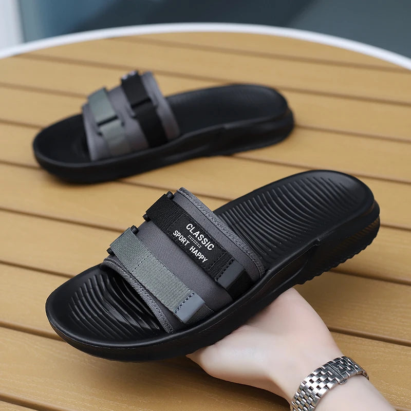 Summer New Men's Slippers Outdoor Beach Sandals Mens Lightweight Slides Men Casual Shoes Flip-flops Home Slippers Beach Sandals