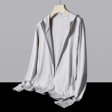 New Outdoor Bicycle Trendy Solid Color Sunscreen Jacket For Men Summer Thin Style Japanese Ice Silk Breathable Simple Jacket