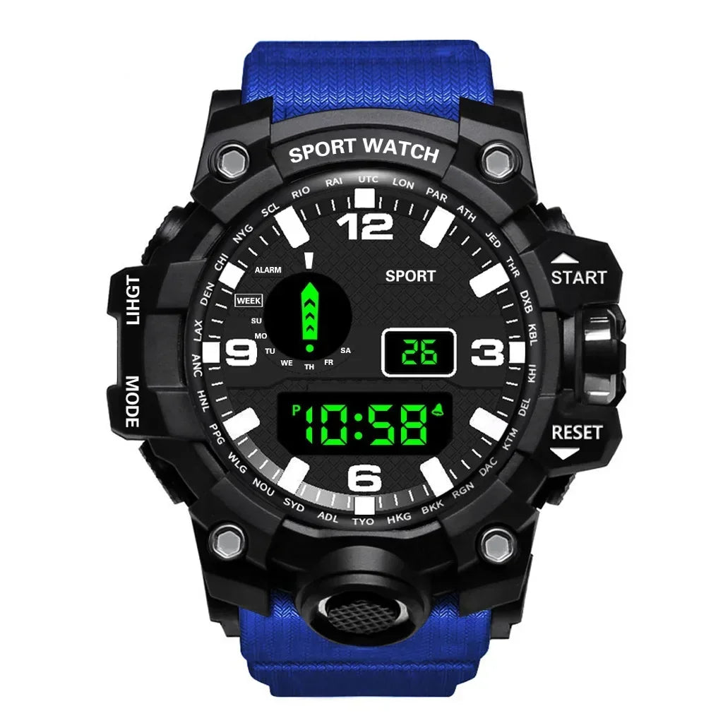 MAYZHISU LED Electronic Watch Men's Digital Sports Watches for Man Male Luminous Sport Wrist Watch Alarm Clock Waterproof