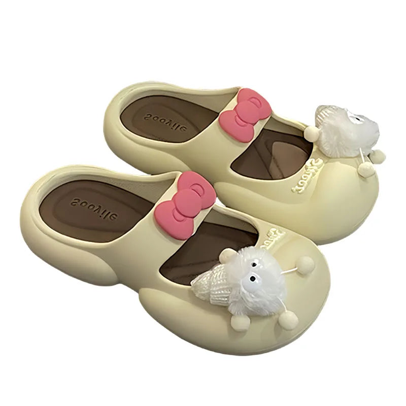 Cute Fairy  Slippers for Women's Summer Outer-Wear Thick-Soled Clogs Shoes Sandals For The Beach