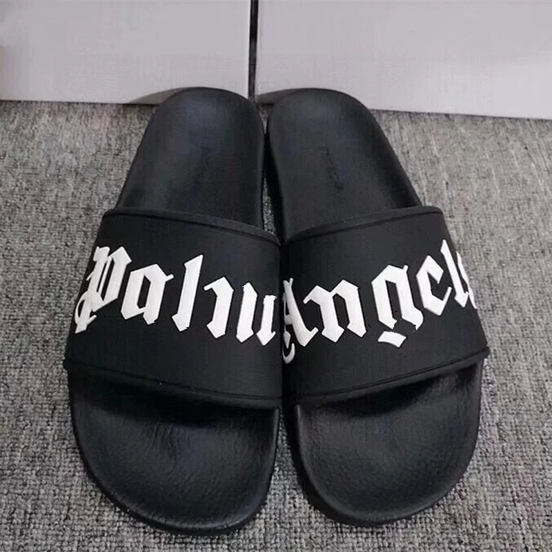 Trendy Letter Printing Beach Slippers For Men 45 46Plus Size Vietnamese Turkish Summer Style Rubber Sole Non-Brand Casual Slippe