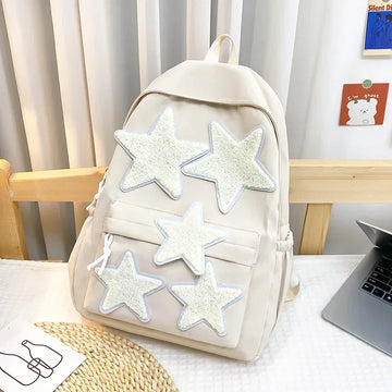 Waterproof School Backpack Fashion Stars Large Capacity Computer Backpack Nylon Shoulder Bags Kawaii Backpack Students Schoolbag