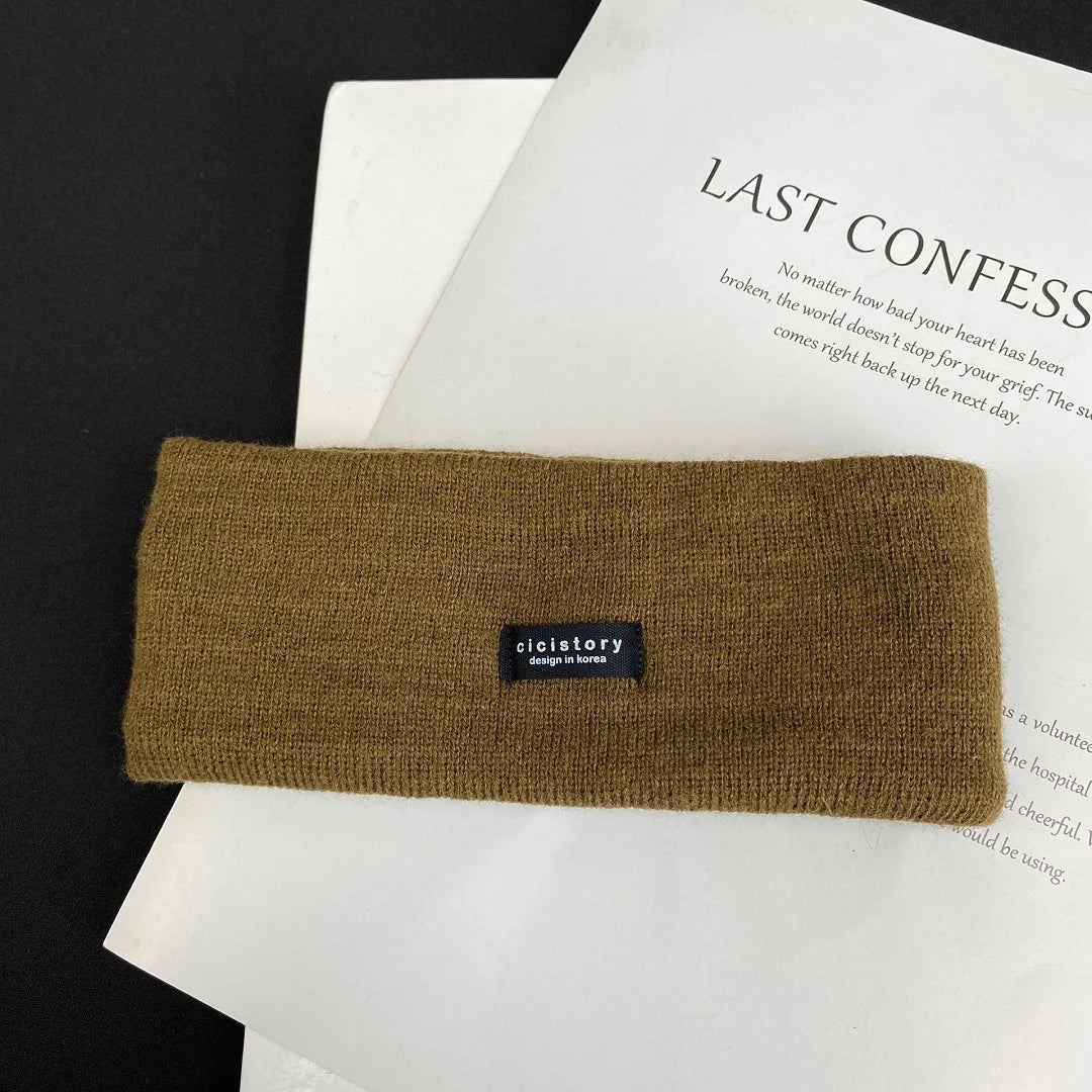 Autumn and winter high stretch knitted yoga headband face wash headband, hair tie outdoor warm headband