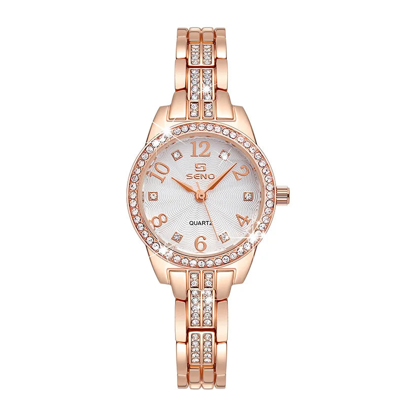 MAYZHISU Light Luxury Women Watch Women Quartz Wristwatch Ladies Watch Retro Stainless Steel Waterproof Business Female Clock