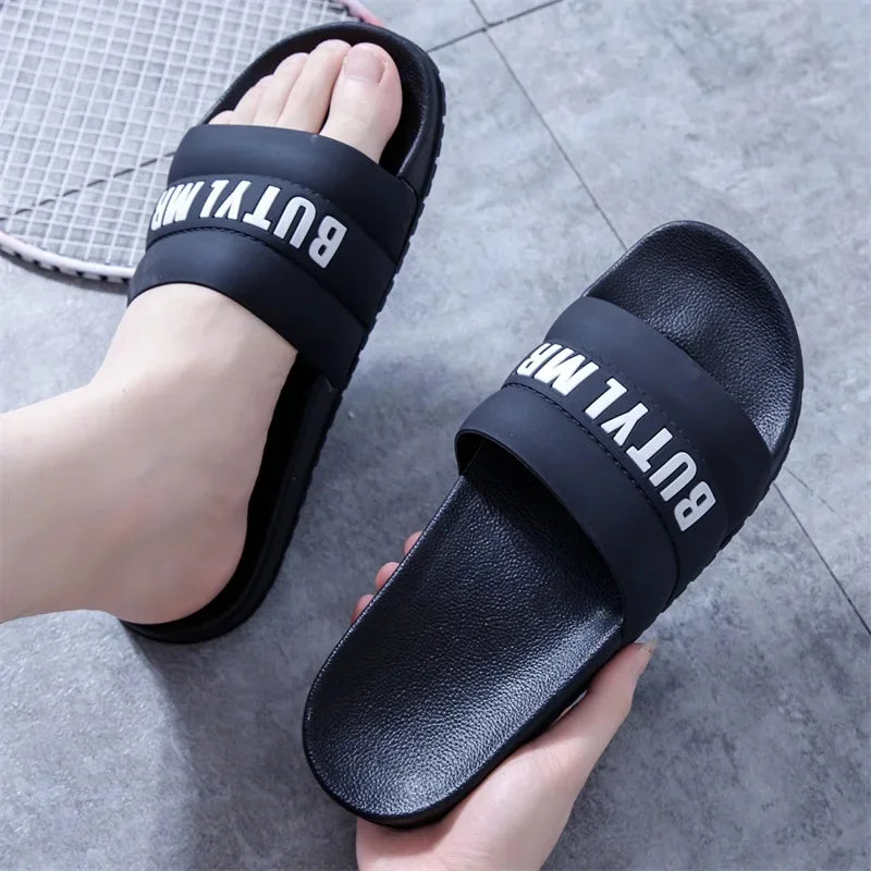 2024 New Trendy Men's Slippers Anti-Slip Wear-Resistant Slip-On Sandals Factory Wholesale Price Direct Shipping Outdoor Beach