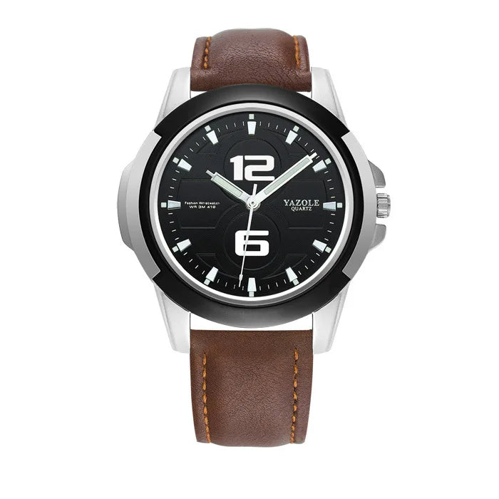 YIKAZE 2024 NEW Men's Fashion Quartz Watch Stainless Steel Luminous Waterproof Men's Wrist Watch Sport Student Watches for Man