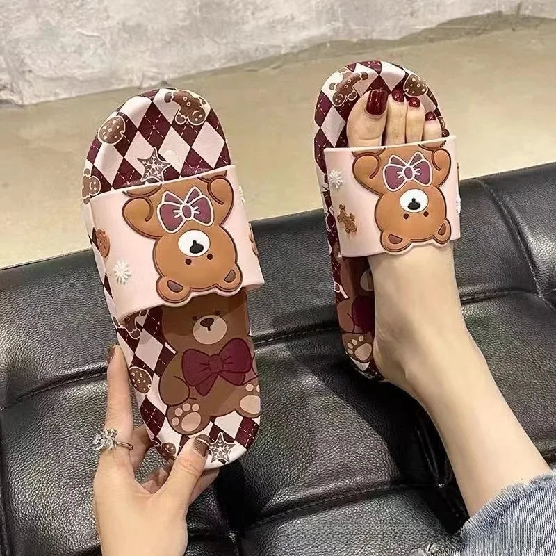 Summer Slippers Women's Outer Wear Cartoon Cute Student Nursing Home Indoor Bathroom Slippers Wholesale PVC Outsole