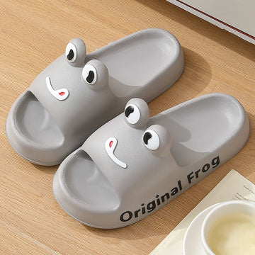QYCKABY Frog EVA Slipper Cartoon Comfortable Soft Summer Indoor Slippers Casual Non-slip Women's Home Shoes kawaii Birthday Gift