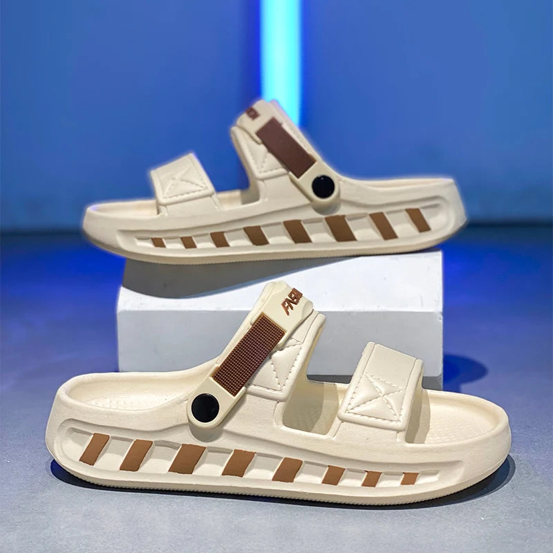 2025 New Men's Sandals Outdoor Slippers Beach Comfortable Slides Soft Clogs Men Casual Shoes Garden Shoes Men Beach Slippers